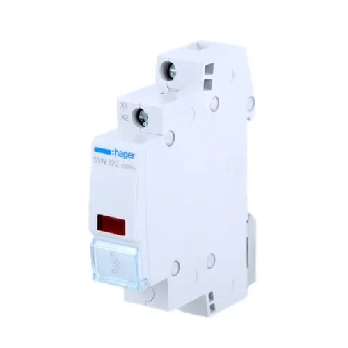 Hager Controlelampje LED rood 230V AC GPV-401-183