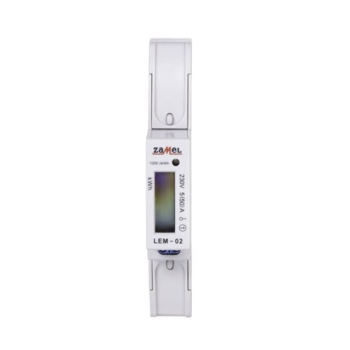 Zamel Elektriciteitsmeter 1-fase LCD 50 A 1-MOD GPV-401-184