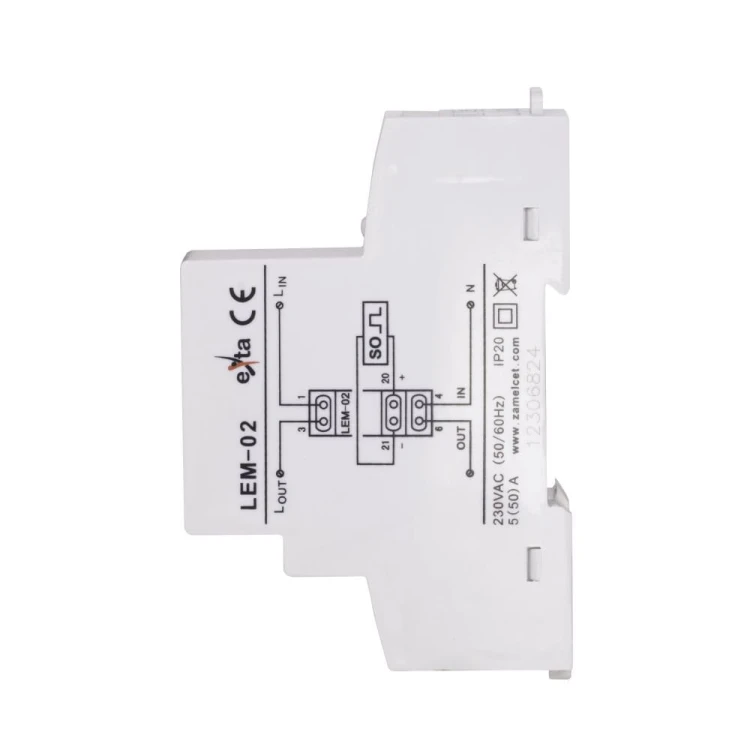 Zamel Elektriciteitsmeter 1-fase LCD 50 A 1-MOD GPV-401-184 (3)