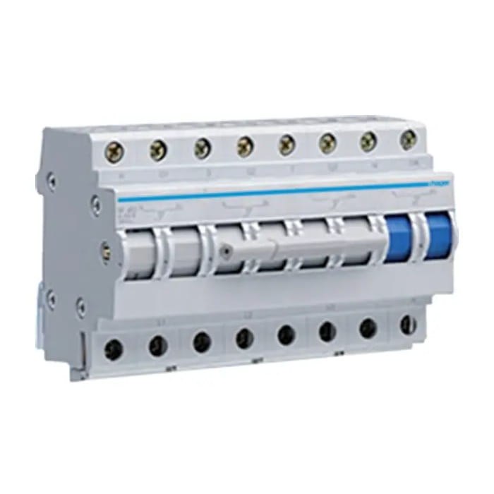 Hager Modulaire stroomschakelaar I-0-II (1-0-2) 3P+N 63A 400V AC GPV-401-187