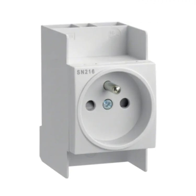 Hager Contactdoos voor rail DIN 10-16A 250V plug-in aardingspennen GPV-401-193