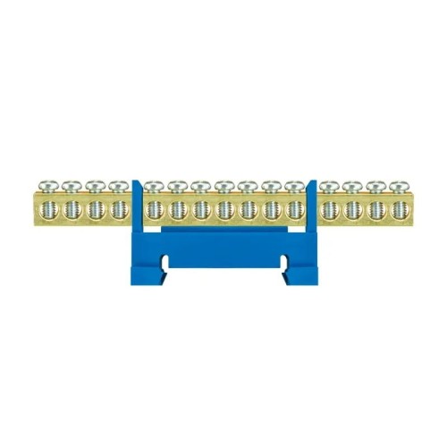 Nul klemmenstrook voor rail -15 blauw - lage basis PAWBOL GPV-401-201