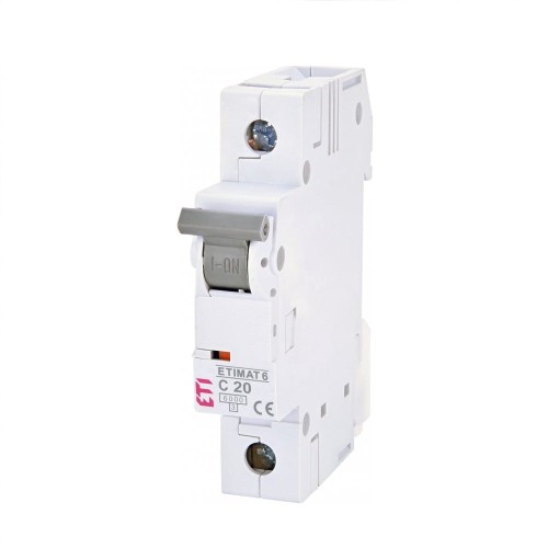ETI Overstroomschakelaar C 20A 1P 6kA GPV-401-211