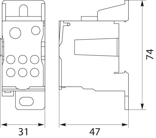 ELEKTRO-PLAST Schakelblok 1-polig 125A TH35 blauw UKK-125 GPV-401-214 (2)