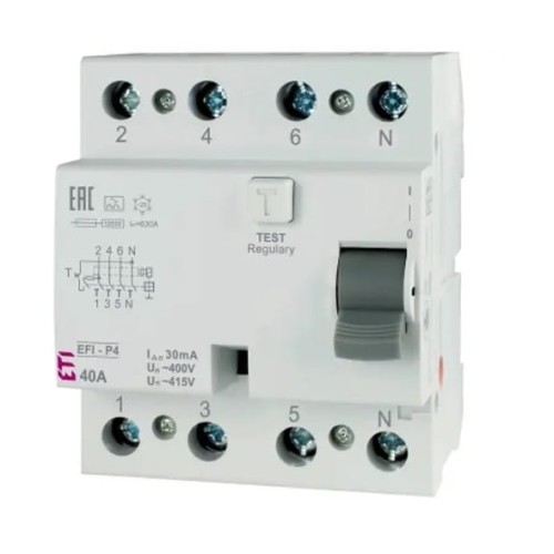 ETI Aardlekschakelaar 4P 40A 100mA type A GPV-401-233