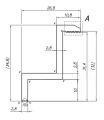 Eindklem H32 Aluminium 6060 Gat M8 gelakt PV-03-31 (2)