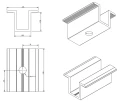 Middenklem H24 Aluminium 6060 Gat M8 gelakt PV-04-15 (2)