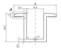 Middenklem H24 Aluminium 6060 Gat M8 gelakt PV-04-15 (3)