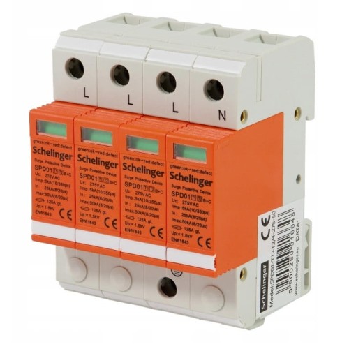 Schelinger Overspanningsafleider 4P 5kA klasse T1+T2 (B+C) GPV-401-25