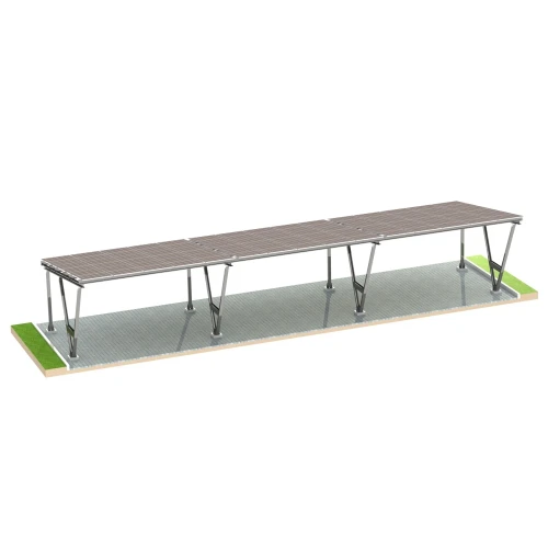 Carport Fotovoltaïsch VICA voor 6 voertuig Zonne-overkapping 3x2 modules GPV-105-06 (2)