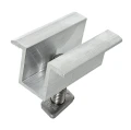 Middenklem H25 L50 ruw met M8x20 schroef en inzetstuk voor 30 mm panelen PV-04-16