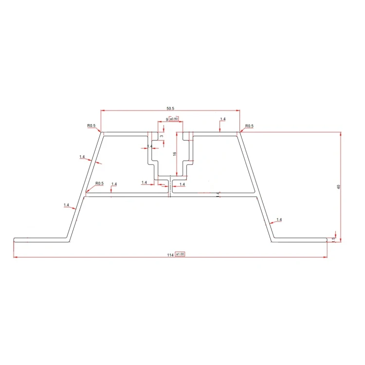 Trapeziumbrug 60cm H-40 van EPDM voor daken van trapeziumplaten PV-02-03-03 (2)