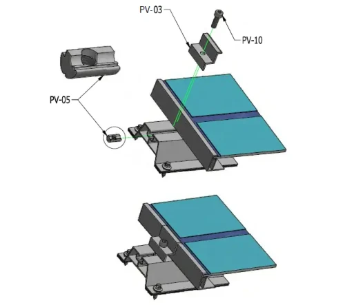 Trapeziumbrug 60cm H-40 van EPDM voor daken van trapeziumplaten PV-02-03-03 (3)