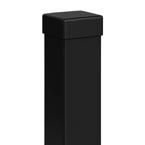 Hekpaal 80x80x2 mm, lengte 2,4 m, zwart GPV-700-74 (1)