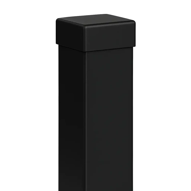 Hekpaal 80x80x2 mm, lengte 2,4 m, zwart GPV-700-74 (1)