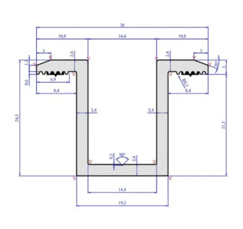 Middenklem L50 H25 met aardingspen PV-04-19 (2)