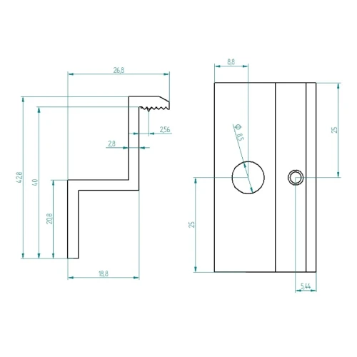 [RDY] Eindklem H40 L50 - onbehandeld met pin PV-03-80 (2)