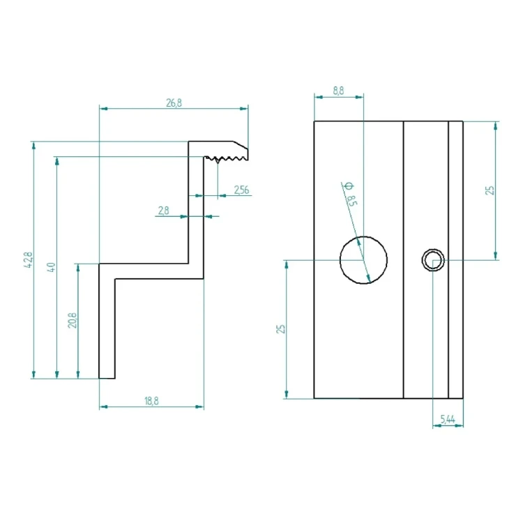 [RDY] Eindklem H40 L50 - onbehandeld met pin PV-03-80 (2)