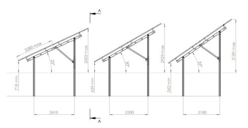 Solar KIT N2V Light – grondconstructie PV voor 8 panelen GPV-N2V-L8 (4)