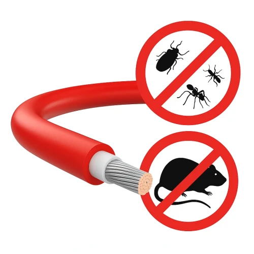 Kabel voor fotovoltaïsche installaties met antiknaagbescherming (AR) - 4mm Rood 000-105 (2)
