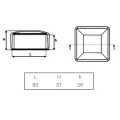Afdekdop afdekking eindkap voor hekpaal 80x80 grafiet 000-131 (2)