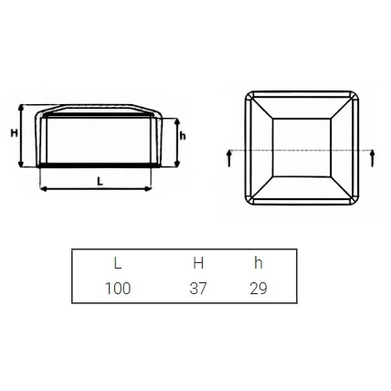 Afdekdop kap voor hekpaal 100x100 grafiet 000-133 (2)