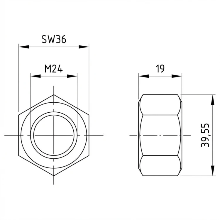 Zeskantmoer M24 DIN 934 A4-80 000-075 (2)