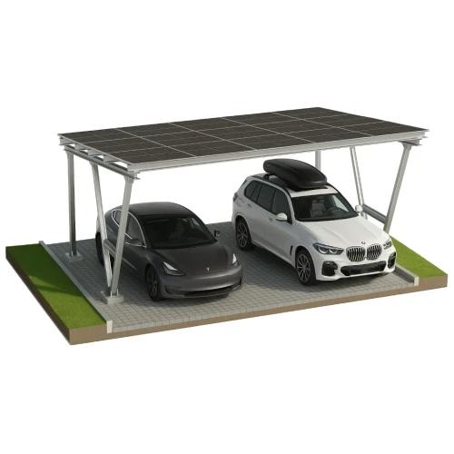 Carport Fotovoltaïsch VICA voor 2 voertuigen SOLO Zonne-overkapping GPV-105-02 (1)