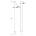 Enkele inslaaganker l=35cm gegalvaniseerd staal 000-164 (2)