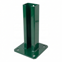 Hekpaalvoet 60x40 groen RAL 6005 gegalvaniseerd
