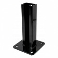Paalvoet voor hekwerk 60x40 zwart RAL 9005 gegalvaniseerd 000-153 (1)