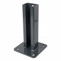 Voetplaat hekpaal 60x40 antraciet RAL 7016 gegalvaniseerd 000-152 (1)