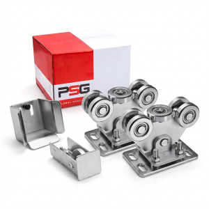 Set loopwielen voor vrijdragende schuifpoorten + accessoires KIT voor rail 80