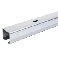 Rail voor schuifpoort 68x68x3,5 mm lengte 6 m - halfopen, verzinkt