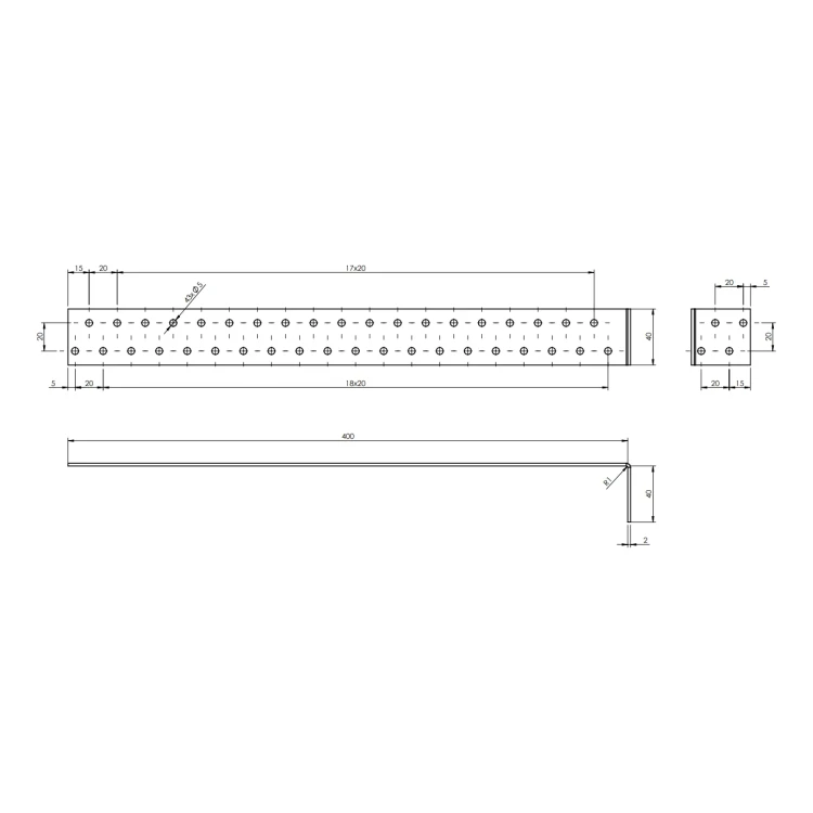 Ankerhoek KK3 40x400x40x2,0 mm 000-125 (2)
