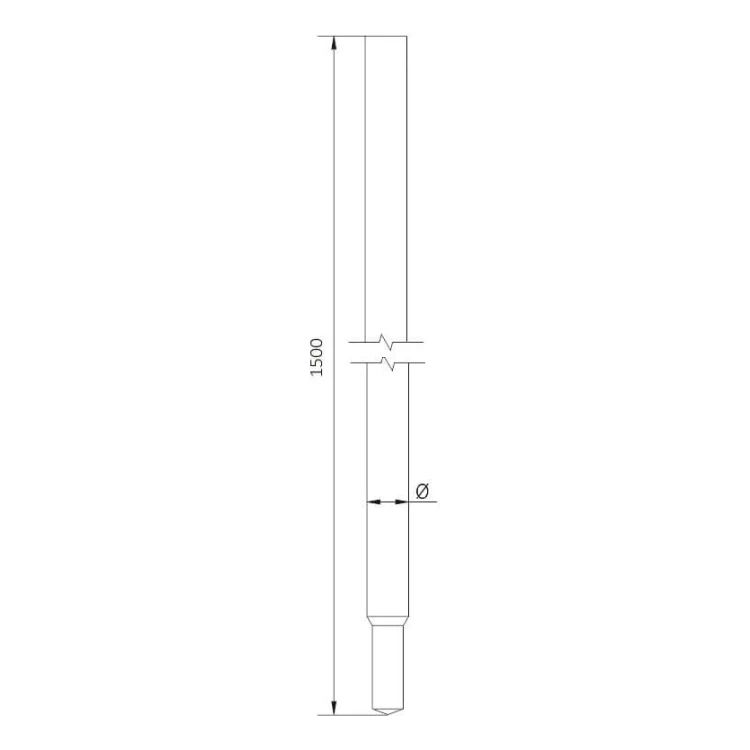 Opvouwbare aardingsstaaf Morse-conus 16x1500 mm PV-23-01 (3)