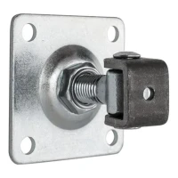 Verstelbaar scharnier met rozet M20 100x100x4 mm voor poorten en hekken