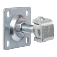 Verstelbaar scharnier met schild M16 80x80x3 mm, verzinkt oog