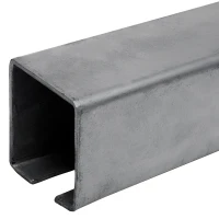 U-profiel rail voor zelfdragende schuifpoorten 80x80x27,5x5 mm 6000 mm