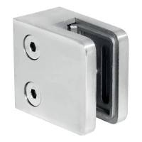 Glashouder 45x45x26 mm, glas 6-10,76 mm, AISI 304, vlak systeem, satijn