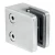 Glashouder 45x45x26 mm, glas 6-10,76 mm, AISI 304, vlak systeem, satijn 000-260 (1)