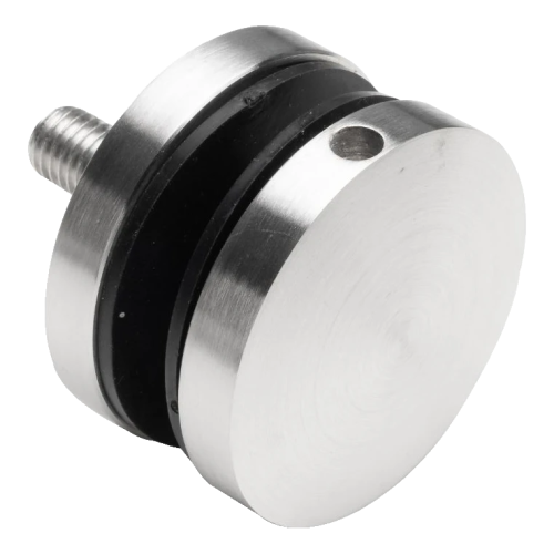 Puntbevestiging voor glas fi 50/8/M10x50, glas 8-17,52 mm, AISI 304, vlak systeem, satijn 000-266 (1)