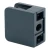 Glashouder 45x45x26 mm antraciet glas 6-10,76 mm zamak vlak systeem gelakt 000-269 (2)