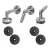 Glazen overkappingssysteem M12, 3-delig, voor trekker fi 12mm, glas 8-17,52mm (aisi304, universeel, satijn) (10) 000-285 (1)