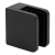 Puntbevestiging voor glas 45x45x26 mm, zwart, glas 6-10,76 mm, zamak, vlak systeem, gelakt 000-286 (1)