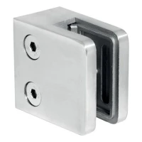 Glashouder 45x45x26 mm, glas 6-10,76 mm, AISI 304, vlak systeem, glanzend