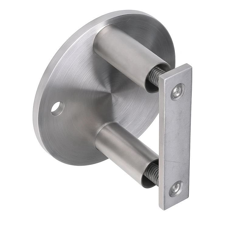 Zijbevestiging paal fi 42,4 mm aan buis fi 100 mm AISI 304 satijn 000-299 (1)