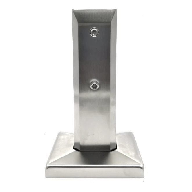 Verticale glashouder spigot 50x50/100x100 mm glas 12-17,52 mm AISI 304 satijn 000-291 (2)