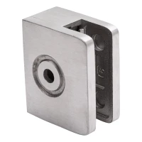 Eindglashouder 60x50x28 mm glas 8-10 mm, AISI 304 satijn vlak systeem