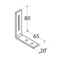 Hoekbeugel met instelling KR 1 75x65x20x3,0 elektrolytisch verzinkt goud 000-345 (3)